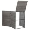 vidaXL Cobertizo para cubo de basura rat&aacute;n sint&eacute;tico gris 76x78x120cm