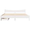 vidaXL Estructura de cama cajones madera maciza pino blanco 180x200 cm
