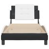 vidaXL Estructura de cama sin colch&oacute;n Zadar cuero sint&eacute;tico negro y blanco
