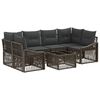 vidaXL Conjunto de sof&aacute;s de jard&iacute;n 7 uds. Gris 55 x 55 x 37 cm