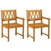 vidaXL Banco de exterior 2 pcs Natural 56 x 55,5 x 90 cm