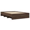 vidaXL Estructura de cama madera de ingenier&iacute;a marr&oacute;n roble 135x190 cm