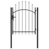 vidaXL Puerta de jard&iacute;n WOERDEN 125 x 100 cm Acero Gris Con cerradura