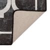 vidaXL Alfombra lavable antideslizante negro y blanco 190x300 cm