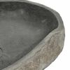 vidaXL Lavabo ovalado piedra de río (45-53)x(34-41) cm