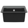 vidaXL Lavabo Negro 560 x 460 mm 80% Cuarzo y 20% Resina