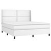 vidaXL Cama box spring con colch&oacute;n cuero sint&eacute;tico blanco 180x200 cm