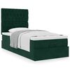 vidaXL Estructura cama otomana colchones terciopelo verde oscuro