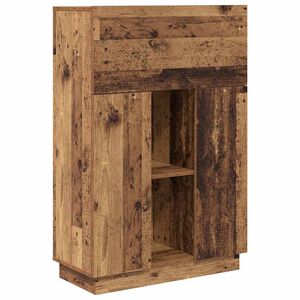 vidaXL Escritorio Madera envejecida Madera de ingenier&iacute;a