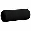 vidaXL Cojines Bolster 2 pcs Negro Ø 25 x 70 cm Tela de microfibra