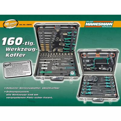 Brüder Mannesmann Set de herramientas 160 piezas 29078