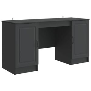 vidaXL Escritorio Negro 142,5 x 50 x 75 cm Madera de Ingenier&iacute;a