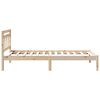 vidaXL Estructura de cama Marrón 75 x 190 cm Madera de pino macizo