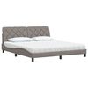 vidaXL Cama con colch&oacute;n de tela gris taupe 180x200 cm
