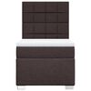 vidaXL Cama box spring con colch&oacute;n tela marr&oacute;n oscuro 90x200 cm
