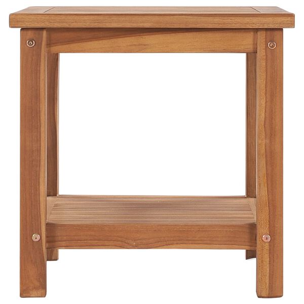 vidaXL Mesa de centro de madera maciza de teca 45x45x45 cm