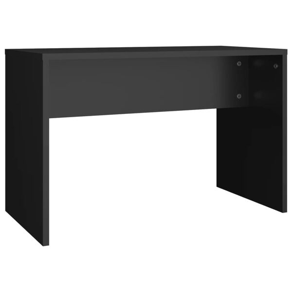 vidaXL Taburete de vestidor madera contrachapada negro 70x35x45 cm