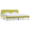 vidaXL Estructura de cama de tela verde 180x200 cm