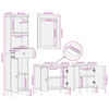 vidaXL Conjunto de muebles de ba&ntilde;o 4 piezas madera maciza de mango