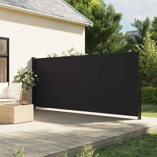 vidaXL Toldo lateral retráctil negro 180x500 cm