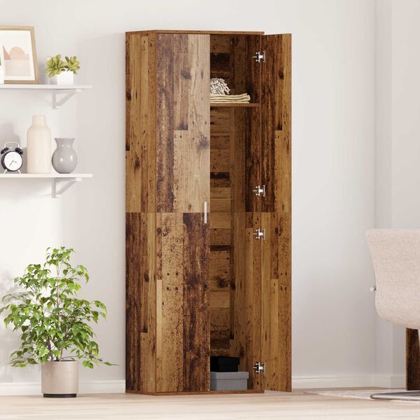 vidaXL Highboard Madera Vieja 60 x 35 x 180 cm Madera contrachapada