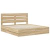 vidaXL Estructura de cama Roble Sonoma 180 x 200 cm Madera Ingenieril