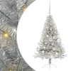 vidaXL &Aacute;rbol de Navidad Artificial Preiluminado Plateado 120 cm PET