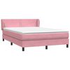 vidaXL Cama box spring con colch&oacute;n terciopelo rosa 160x210 cm
