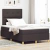 vidaXL Cama tipo Box Spring Marr&oacute;n oscuro 120 x 200 cm tela