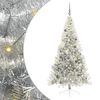 vidaXL &Aacute;rbol de Navidad Artificial Preiluminado Plateado 210 cm PET