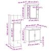 vidaXL Juego de muebles de ba&ntilde;o 3 pcs Marr&oacute;n Madera contrachapada