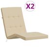 vidaXL Cojines para tumbona 2 uds tela Oxford beige