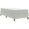 vidaXL Estructura de cama con colch&oacute;n Gris Claro 90 x 190 cm tela