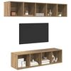 vidaXL Conjunto de mueble de TV 4 pcs Roble artesanal