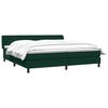 vidaXL Cama box spring con colchones terciopelo verde oscuro 180x220cm