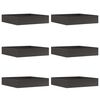 vidaXL Borde de C&eacute;sped 6 uds. 60 x 60 x 13 cm Acero Negro