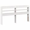 vidaXL Cabecero de cama con estantes madera maciza pino blanco 160 cm