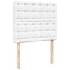 vidaXL Cama box spring con colchón cuero sintético blanco 120x190 cm