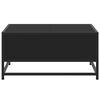 vidaXL Mesa de centro madera ingeniería y metal negro 60,5x60,5x30 cm