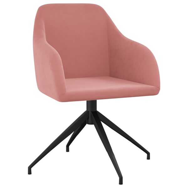 vidaXL Sillas de comedor 6 unidades terciopelo rosa