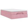 vidaXL Cama otomana con colch&oacute;n terciopelo rosa 120x190 cm