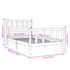 vidaXL Estructura de cama individual madera maciza blanco 75x190 cm