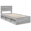 vidaXL Estructura de cama con cabecera Gris Sonoma 100 x 200 cm