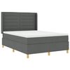 vidaXL Cama tipo Box Spring con colch&oacute;n Gris 140 x 190 cm tela