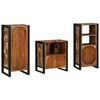 vidaXL Juego de muebles de baño 3 pcs Marrón Madera sólida recuperada
