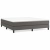 vidaXL Estructura de cama con somier cuero sint&eacute;tico gris 180x200 cm