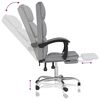 vidaXL Silla de oficina reclinable de tela gris claro