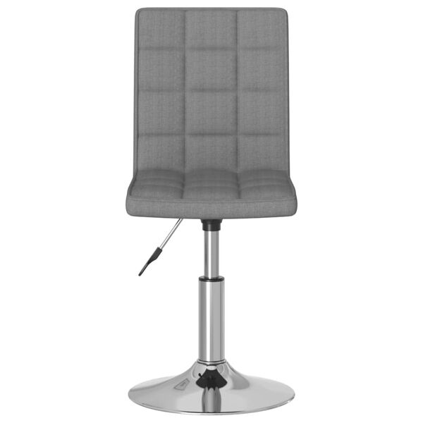vidaXL Sillas de comedor giratorias 4 unidades tela gris claro
