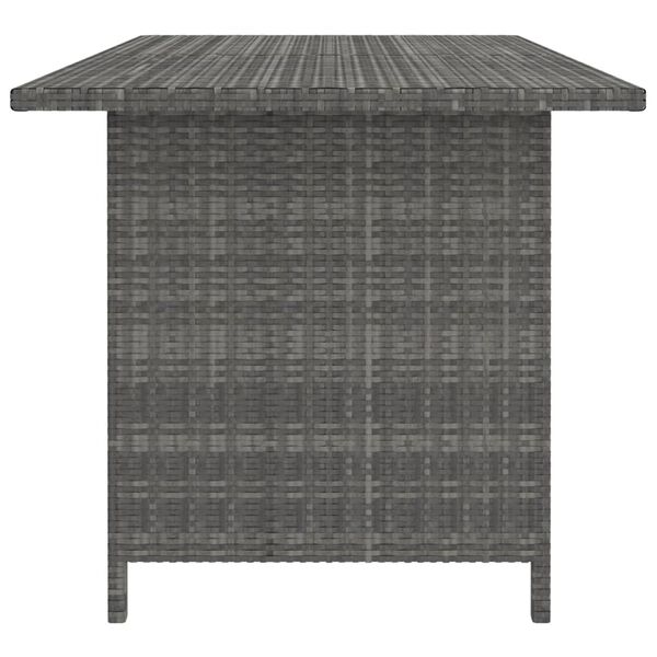 vidaXL Set de muebles de jard&iacute;n 9 pzas y cojines rat&aacute;n sint&eacute;tico gris