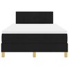 vidaXL Cama tipo Box Spring con colch&oacute;n Negro 120 x 200 cm tela